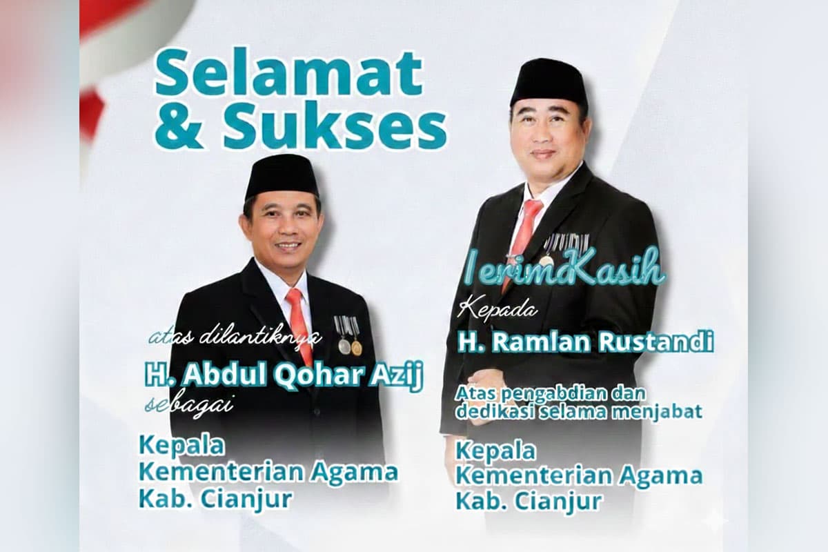 H Abdul Qohar Azij Resmi Jabat Kepala Kemenag Cianjur